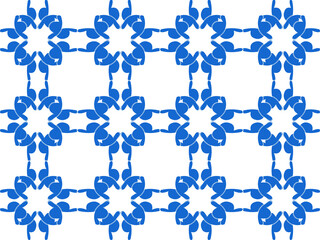 seamless pattern with blue flowers