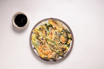 Haemul Pajeon is Korean Seafood Scallion Pancake.