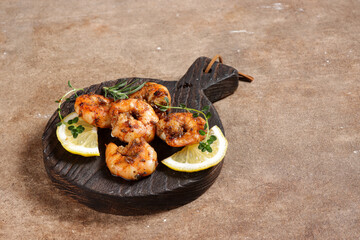 Roast Prawns or Shrimps with Cajun Seasoning.