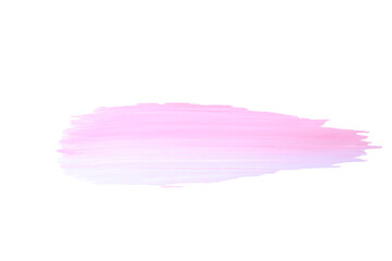 PNG, stroke of pink watercolor paint, isolated on white background