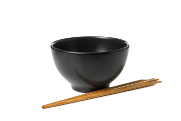 Empty cutlery for Chinese cuisine, isolated on white background