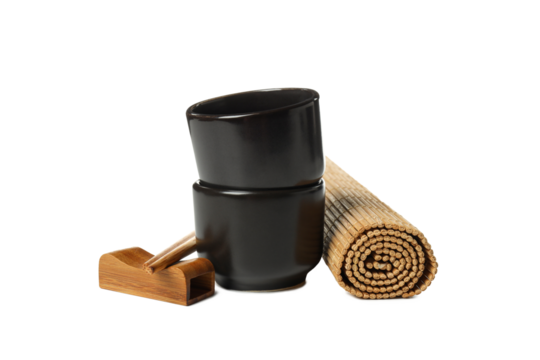 Empty cutlery for Chinese cuisine, isolated on white background