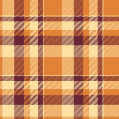 Background check pattern of plaid textile tartan with a vector texture seamless fabric.