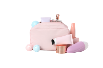 PNG, Cosmetic bag isolated on white background