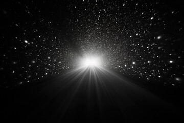 Fototapeta premium Star explode in space and dark background. Generative AI