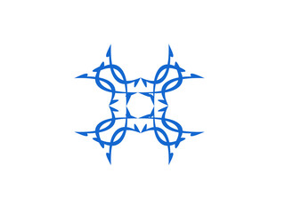 black and white flower