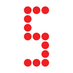 Dot of number vector art concept.