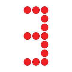Dot of number vector art concept.