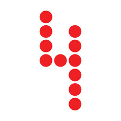 Dot of number vector art concept.