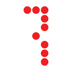 Dot of number vector art concept.