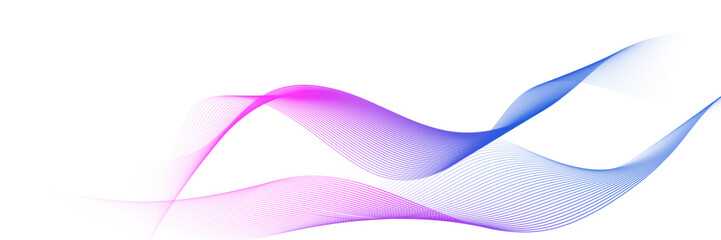 Obraz premium Abstract flowing lines wave. Digital future technology concept.