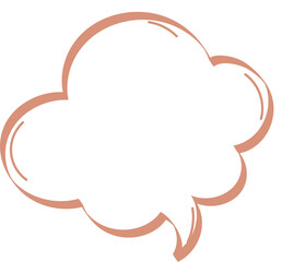 Colorful pastel red color speech bubble balloon icon sticker memo keyword planner text box banner, flat png transparent element design