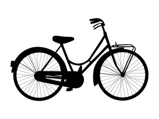 city ​​bicycle silhouette in vector. sport. healthy lifestyle