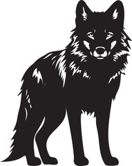 wolf black and white