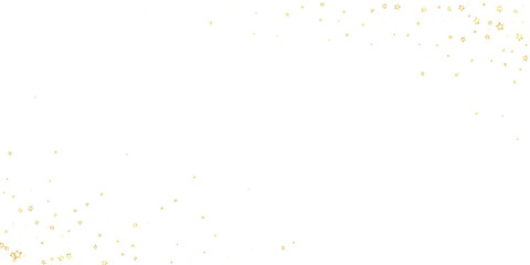 Christmas spirit. Scattered falling stars. Festive christmas confetty overlay template. Festive stars vector illustration on white background.