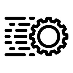 gear line icon