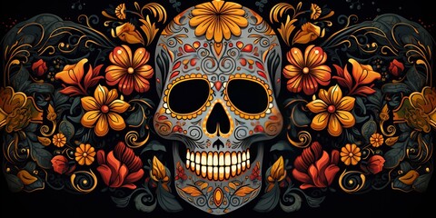 Day of the dead celebration, generative ai