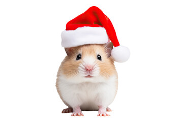 Fototapeta na wymiar Merry Santa Hamster
