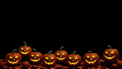 Halloween pumpkins background for poster