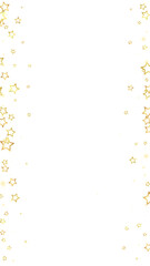 Christmas spirit. Scattered falling stars. Festive christmas confetty overlay template. Festive stars vector illustration on white background.