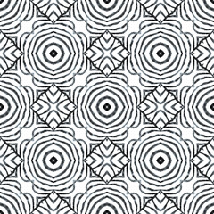 Exotic seamless pattern. Black and white