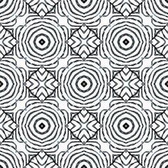 Exotic seamless pattern. Black and white