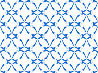 seamless pattern with blue flowers