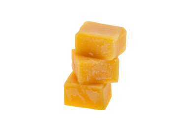 cheese cubes isolated