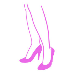 Beautiful Smooth Woman Legs Drawing