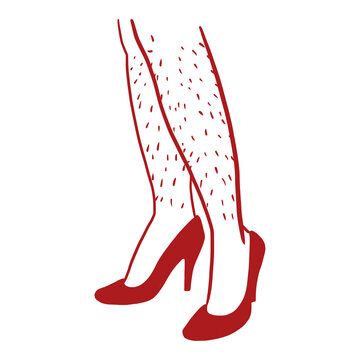 recommend clip art: Hairy Women Legs In High Heels