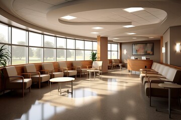 Fototapeta na wymiar Waiting room in medical office interior
