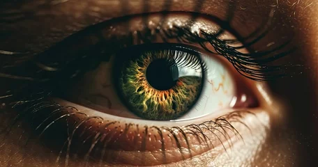 Deurstickers the beauty of women's eyes © jambulart