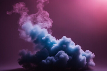 Abstract smoke isolated on black background colorful cloud of smoke