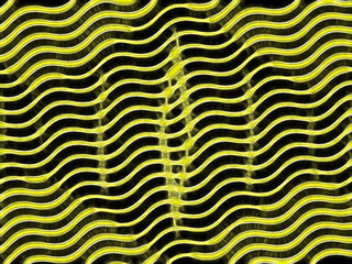 halftone yellow acute angles on a black background in square format