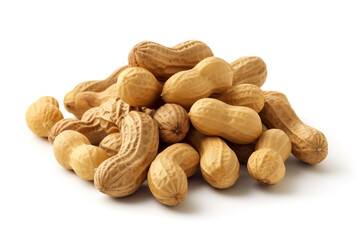 Kacang tanah (Arachis hypogaea) or groundnut. Raw peanuts