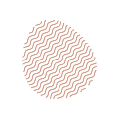 Diagonal Zigzag brown lines with Organic liquefied and fluid shape contemporary illustration