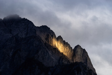 sunset in the mountains