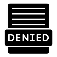 Denied Vector Icon Design Illustration