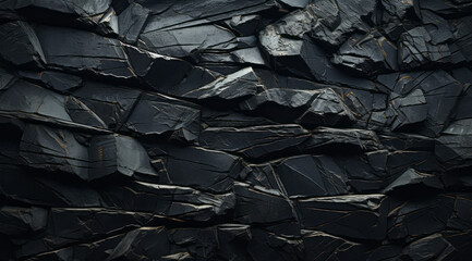 dark gray rough stone texture background - generative ai
