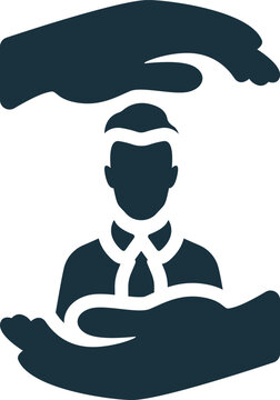 Corporate social responsibility icon. Monochrome simple sign from charity and non-profit collection. Corporate social responsibility icon for logo, templates, web design and infographics.