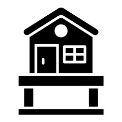 Cottage Vector Icon Design Illustration