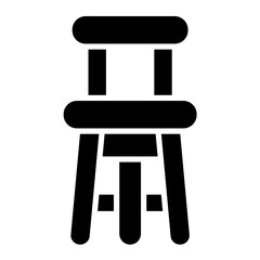 Bar Stool Vector Icon Design Illustration