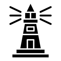 Lighthouse Vector Icon Design Illustration