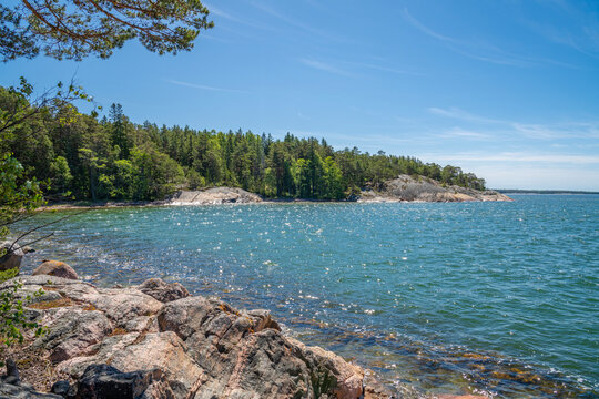 View of Purunpaa coast and sea, Kimito (Kemio) island, Finland