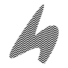 Fototapeta premium Zigzag lines with Organic liquefied and fluid shape contemporary line shape illustration