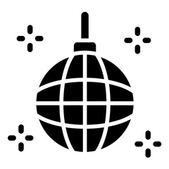 Mirror Ball Vector Icon Design Illustration