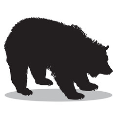 Grizzly bear Silhouette, cute Grizzly bear Vector Silhouette, Cute Grizzly bear cartoon Silhouette, Grizzly bear vector Silhouette, Grizzly bear icon Silhouette, Grizzly bear Silhouette illustration, 