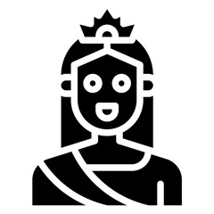 Queen Vector Icon Design Illustration