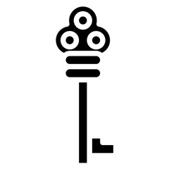 Medieval key Vector Icon Design Illustration
