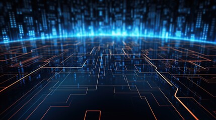 Modern digital computer circuit technology data. AI generated